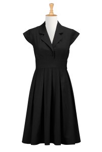 black poplin dress