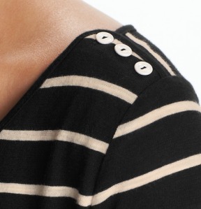 LOFT stripe shirt buttons
