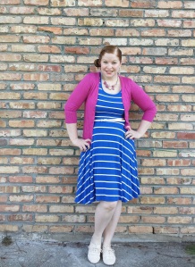 Blue Striped Dress 2